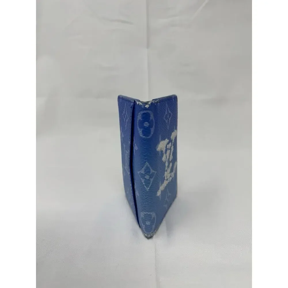 Louis Vuitton Clouds Virgil Blue White Monogram Logo Pocket Organizer Wallet